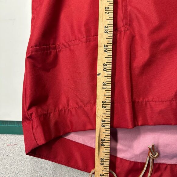 Woolrich Red Raincoat, Lightweight, Hooded, Zipper & Button Closure, Women's XXL - Picture 16 of 16